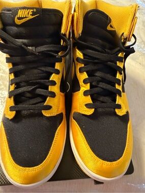 Nike Women’s Black and Yellow High-Top Sneakers